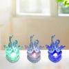 Luz de Noite Acrílica LED Lâmpada de Noite Dupla Cisne com Luzes LED Coloridas Alimentada por USB Lâmpada de Ambiente Base Acrílica para Quarto
