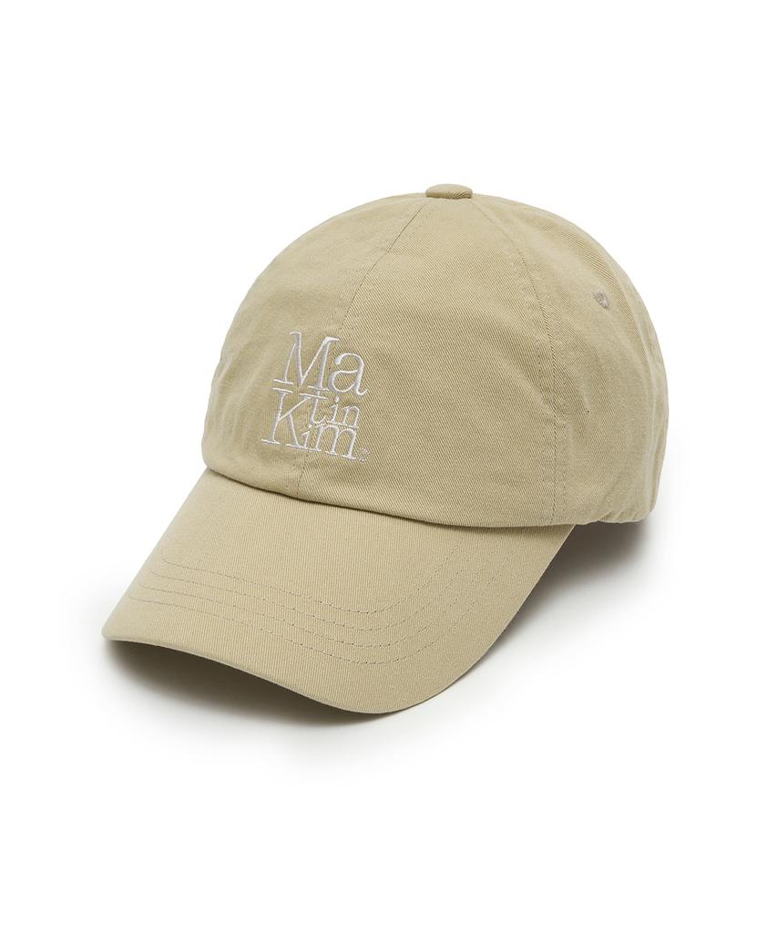 Mattengkim Matin Block Logo Ball Cap In Beige