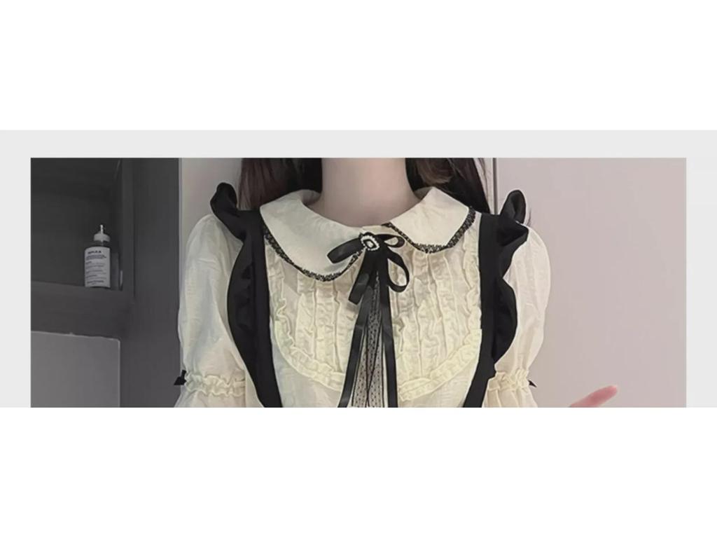 Sweet Doll Collar Bow Tie Skirt Overall - Autumn/Winter College Style