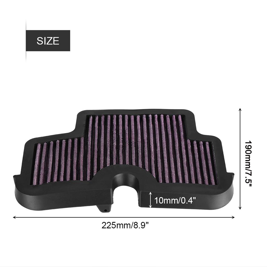 2Motorcycle High Flow Air Cleaner Intake Filter for ER6F ER6N 2009‑2011