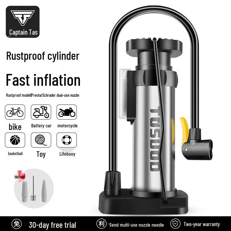Universal High-Pressure Foot Pump for Bicycles, Cars, Motorcycles, and Sports Equipment