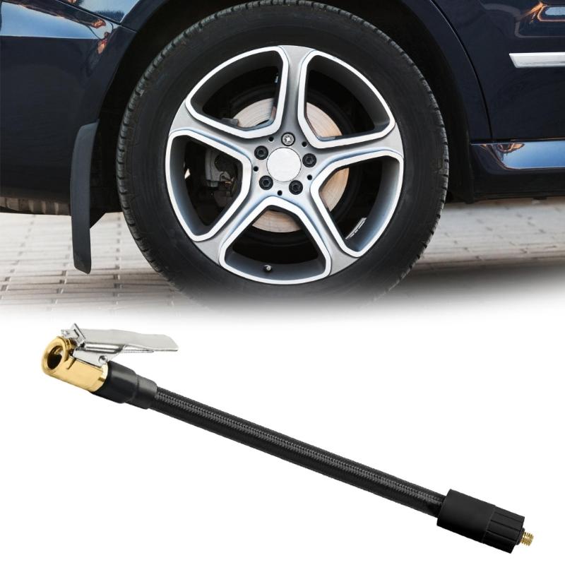 Tire Air Chuck Adapter With 6mm Thread Quick Clip Design For Easy Inflation On Bike Motorcycle & Car Tires