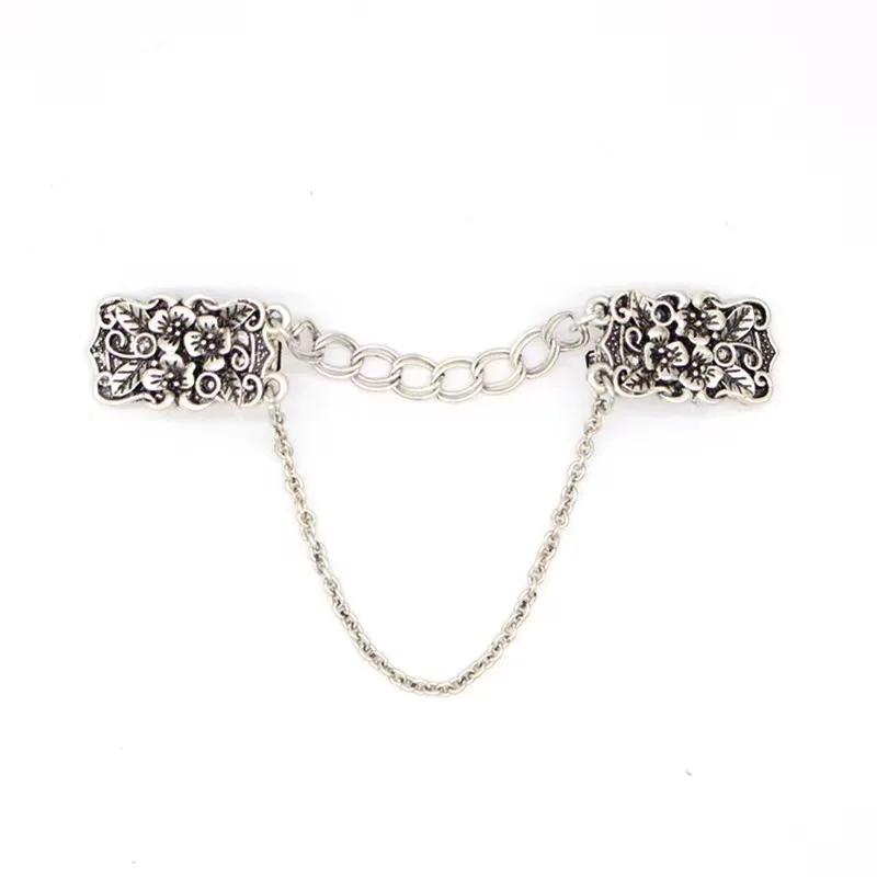 1 Pair New Blouse Shirt Lapel Collar Cardigan Clip Women Girls Vintage Shiny Crystal Pin Brooch Cape Cloak Clasp Fixing Clip