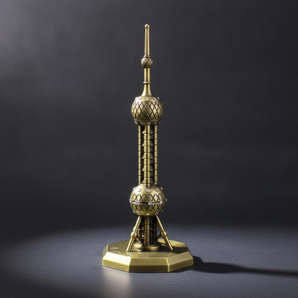 Oriental Pearl Spire Model Compact Shanghai Building Freestanding for Desk