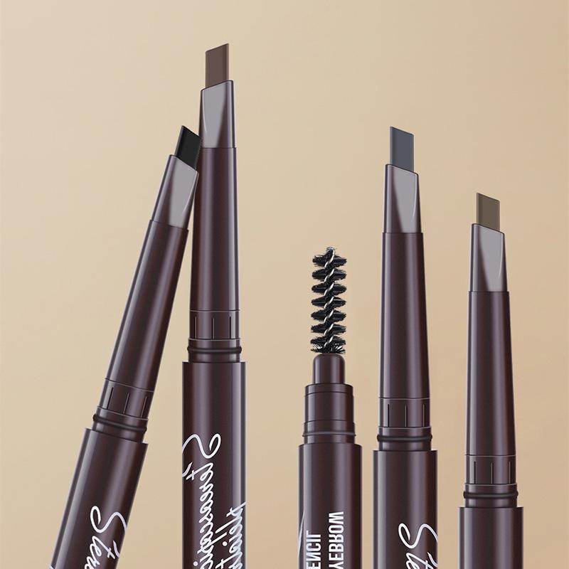Maiouli 3D Smudge-Proof Multi-Effect Eyebrow Pencil - Beginner-Friendly Double-Ended Triangle Shape.