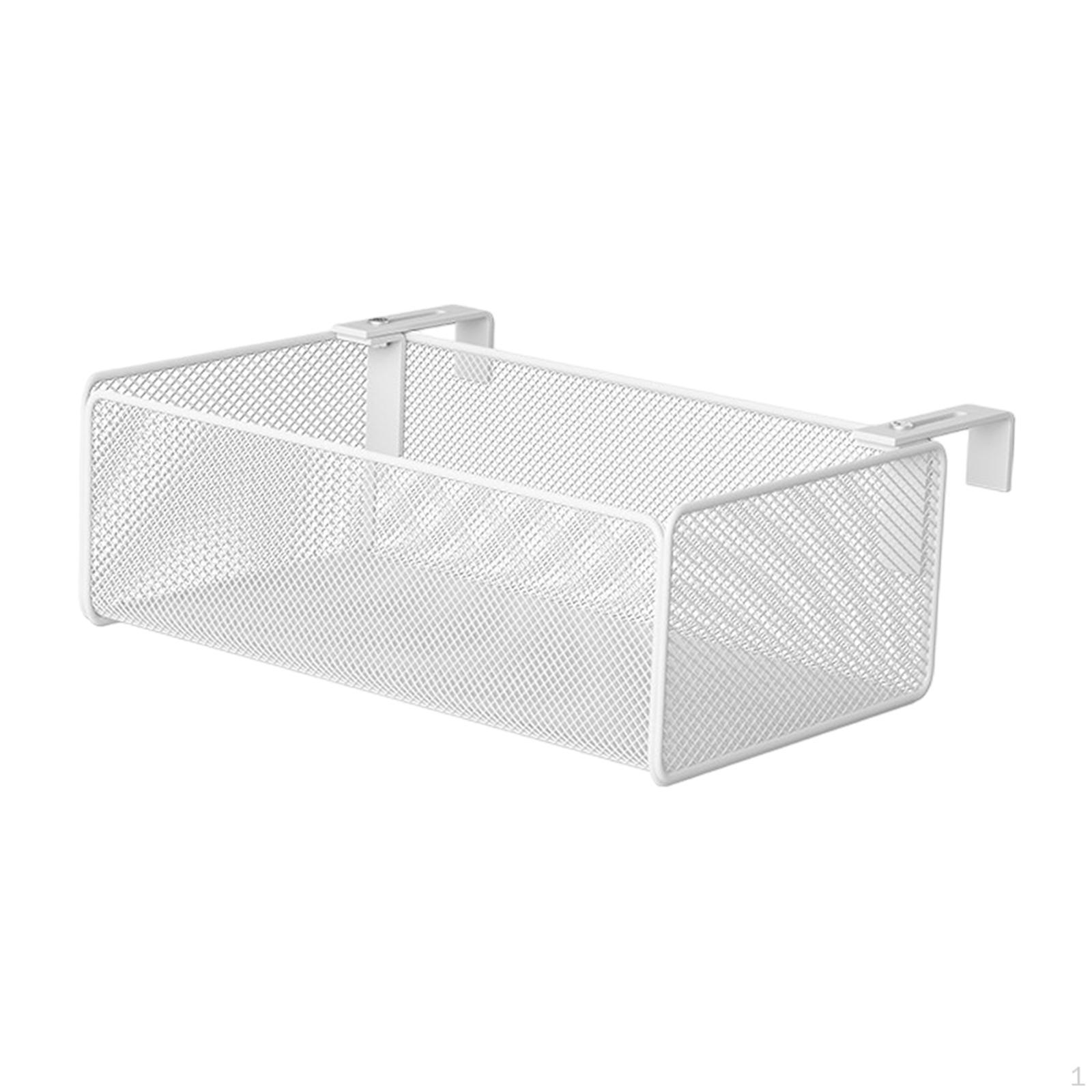 Балконная полка для цветов, подвесная корзина для хранения с масштабируемыми крючками для организации офиса белый