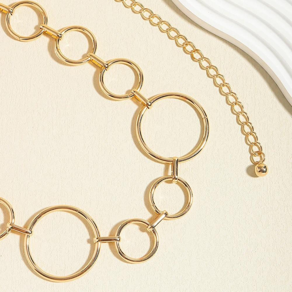 Luxury Women's Waist Chain Simple Design Metal Chain  Fashion Accessories Belt