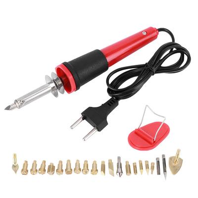 Electric Soldering Iron Set Wood Burning Pen Engraving Carving Pyrography Tool 30WEU Plug AC220V