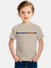 T-shirt da ragazzo Semplice Stampa Lettere Parigi Estiva Manica Corta Magliette Ampie Moda Girocollo Righe Streetwear Abbigliamento Bambini
