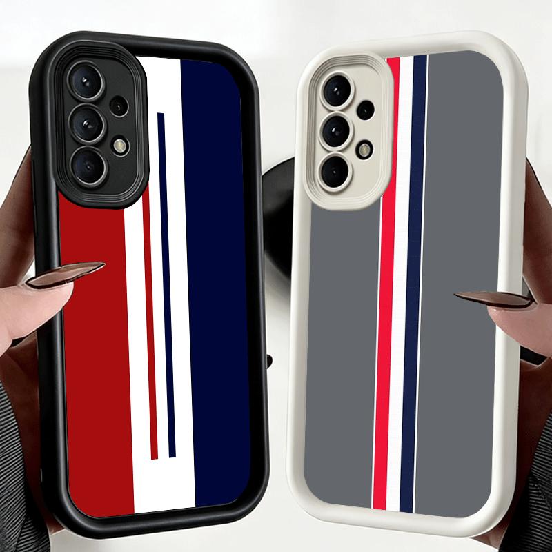 Phone Case for Samsung Galaxy A17 A16 A15 A14 A13 Luxury Sports Line Cool Stripe A56 A36 A26 A55 A35 A25 A54 A34 A24 A53 A33 A23