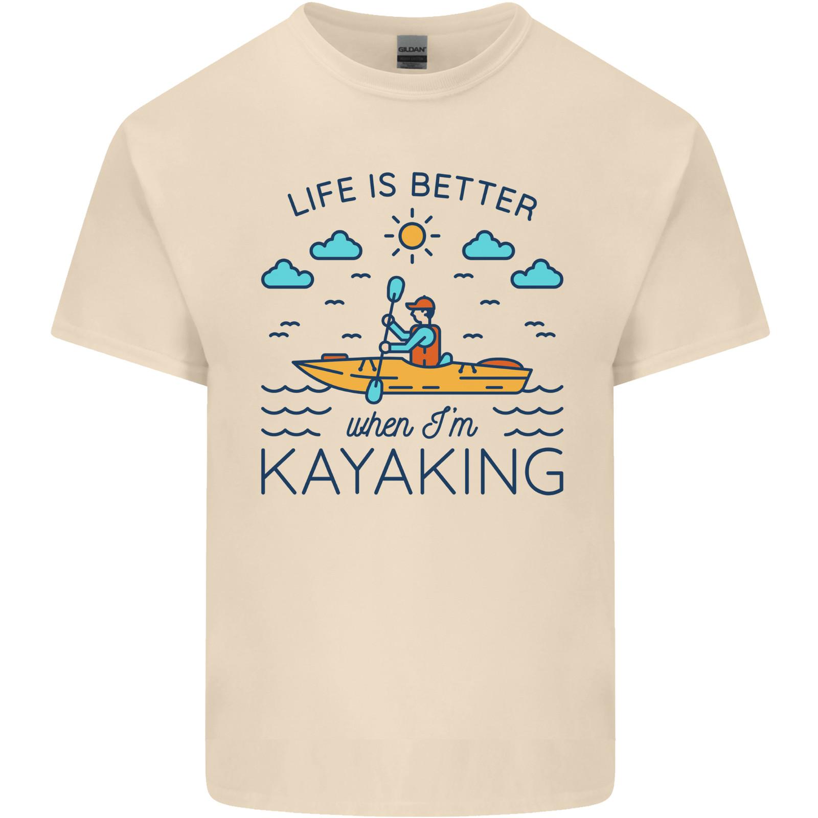 Life is Better When I m Kayaking Funny Kayak Mens Light Cotton T-Shirt Mens Womens Tees Top L