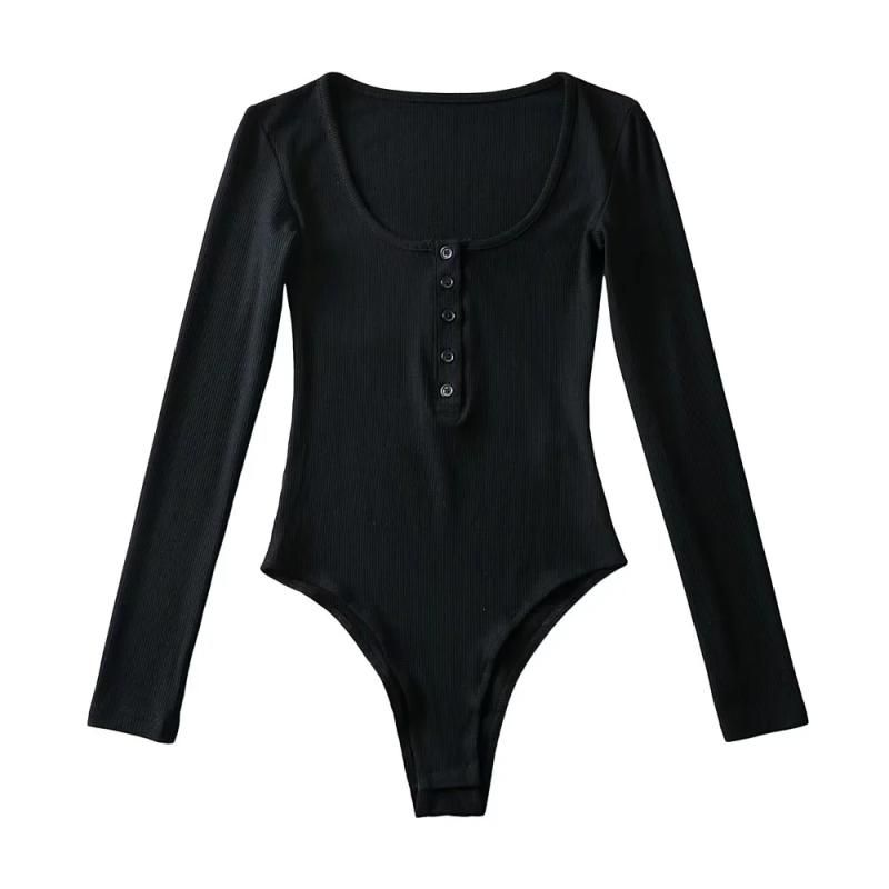 

Женская футболка-боди с квадратным вырезом и длинными рукавами, с высокой талией, облегающая, на эластичной нити, однобортная, с низким вырезом, модная, модная футболка-боди Black M