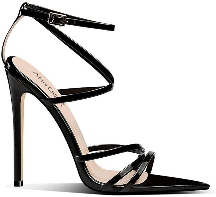 Large Size Women Sandals Fashion Summer Sexy Pumps 8cm Open Toe Ankle Straps Stilettos High Heels Party Dress Red Wedding Shoes