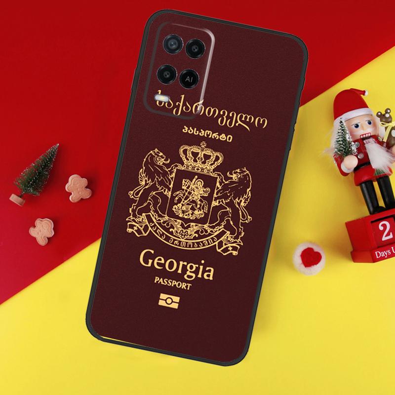 Georgia Flag For OPPO A96 A76 A16 A52 A72 A92 A98 A78 A58 A5 A9 A15 A17 A77 A53S A57S A94 A74 A54 Case
