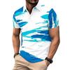 Sommer Digitaldruck Kurzarm Knopf Herren POLO Shirt Modisch Vielseitig Locker Rundhals Body Shirt Tops