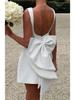 Women's Summer Pearl Bow A-Line Fashion Slim Dress