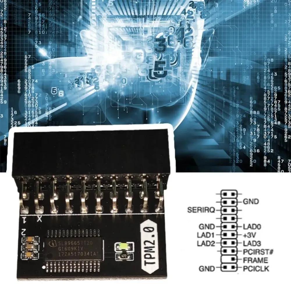 TPM 2.0 Security Module for ASUS/Gigabyte (20-Pin) - Win11 Compatible Encryption & Protection PCB Replacement