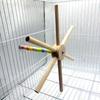 Large Size Rotating Bird Perch Toy Wood Hanging Bird Stand  for Parrots Lovebirds