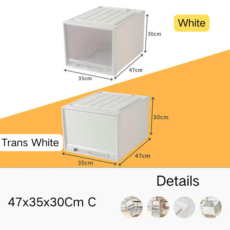 Household Closet Cabinet Storage Box Quilt Storage Box Organizing Box Drawer Storage Box Plastic Transparent Storage Box
