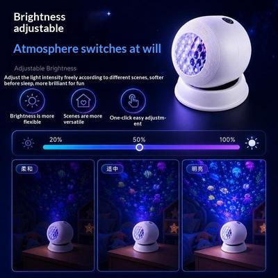 Led Starry Ocean Projection Light 360 Degree Rotating Dynamic Night Light Usb Plug-In Creative Birthday Gift For Preferred Bedroom Lamp
