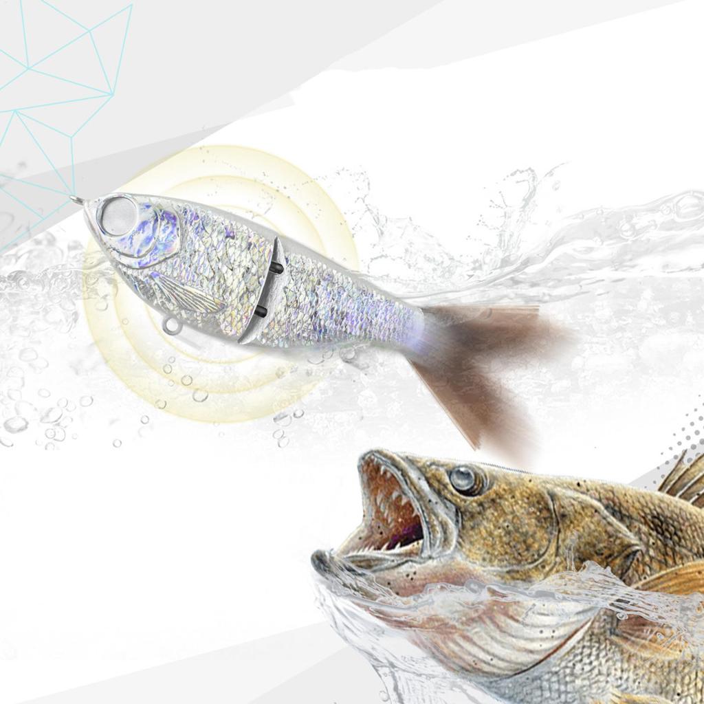 12cm Fishing Bait Tackle Unpainted Fishing Lures for Freshwater And Saltwater Multi Jointed Swimbaits Fishing Lures for Crappie