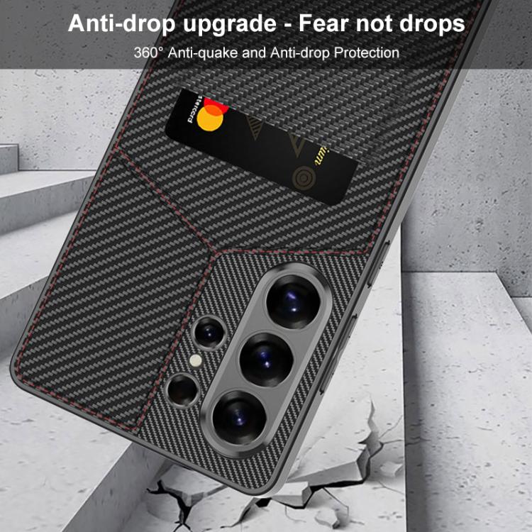 Rotor Bracket Recessed Card Bag Magnetic Phone Case For Samsung Galaxy S26 Ultra 5G, Full Coverage Anti-Fingerprint Shockproof Protective Cover
