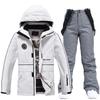 Men's and Women's Winter Ski Suit: Snowboard Jacket and Pants Set, Warm and Thickened for Outdoor Snow Sports.