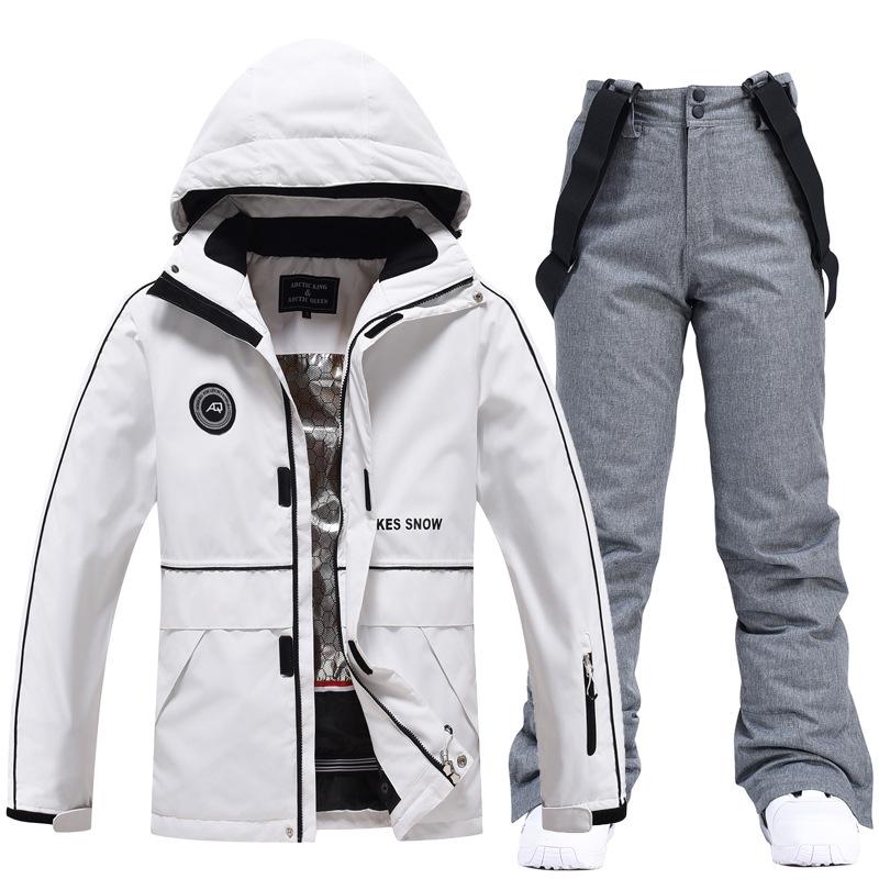 Men's and Women's Winter Ski Suit: Snowboard Jacket and Pants Set, Warm and Thickened for Outdoor Snow Sports.