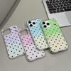 Gradient Polka Dot Magnetic Phone Case for iPhone 14/15/16/17 Pro Max - Double Layer Shell