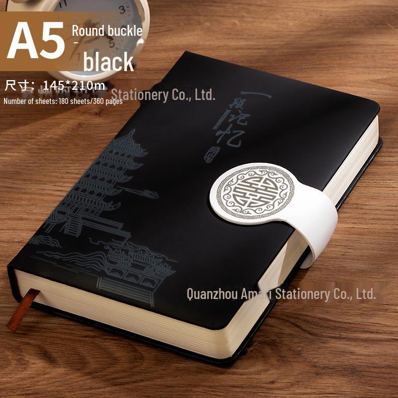 

Роскошный кожаный деловой блокнот формата А5: Толстый, элегантный ежедневник для профессионалов и студентов