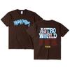 24ss uptopia t shirt men vintage hiphop cotton streetwear Oversized tee tops cactus lightning Brown jack