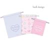 Marimo Craft Sanrio My Melody 50. Rocznica Girly Pop Heart Zestaw 3 sztuk Torby ze sznurkiem, [L] Ok.. S180 x W230mm, [M] Ok.. S150 x W190mm, [S]