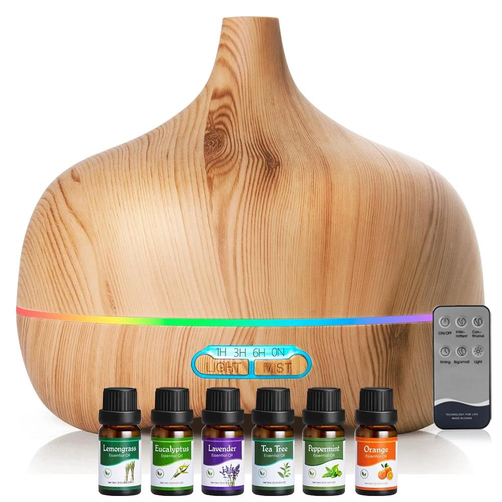Essential Oil Diffuser Aromatherapy Diffusers  550ml Ultrasonic Cool Mist Large Aroma Scent Essential Oils Diffuser Waterless Sh