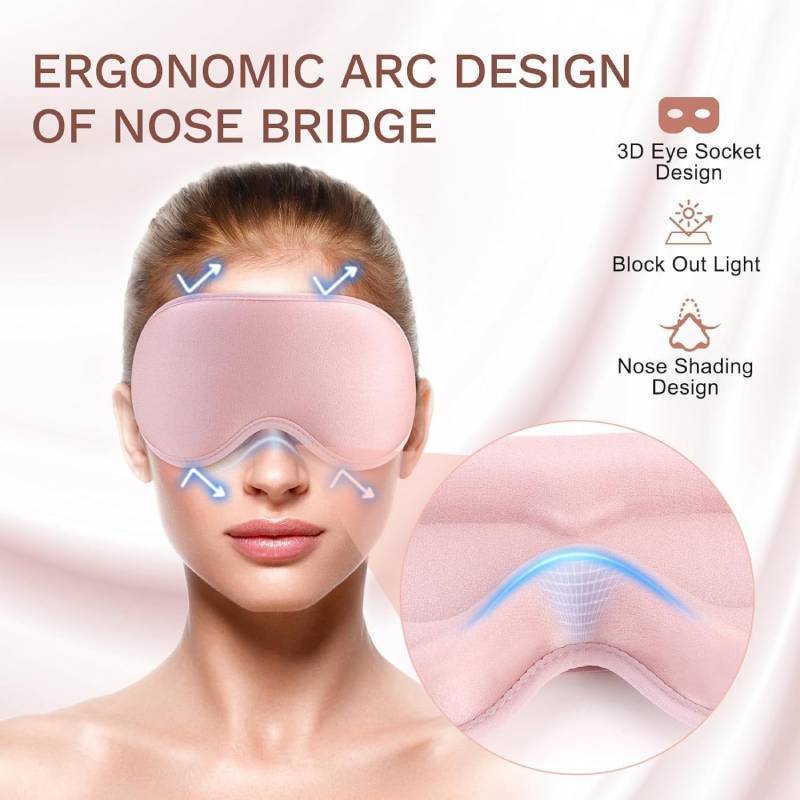 Modern Minimalist Sleep Mask With Adjustable Breathable Polyester For Travel Rest