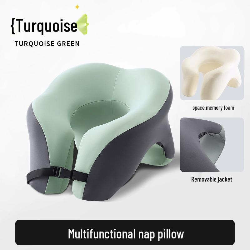 

U-образная подушка для сна из пены с памятью для офиса, поддержка шеи для студентов, лицом вниз, для путешествий в самолете