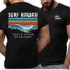 Hawaii North Shore Beach Outdoor Vacation Mens TShirt  Summer Fashion LooseFitting Breathable Pure Cotton Short Sleeve