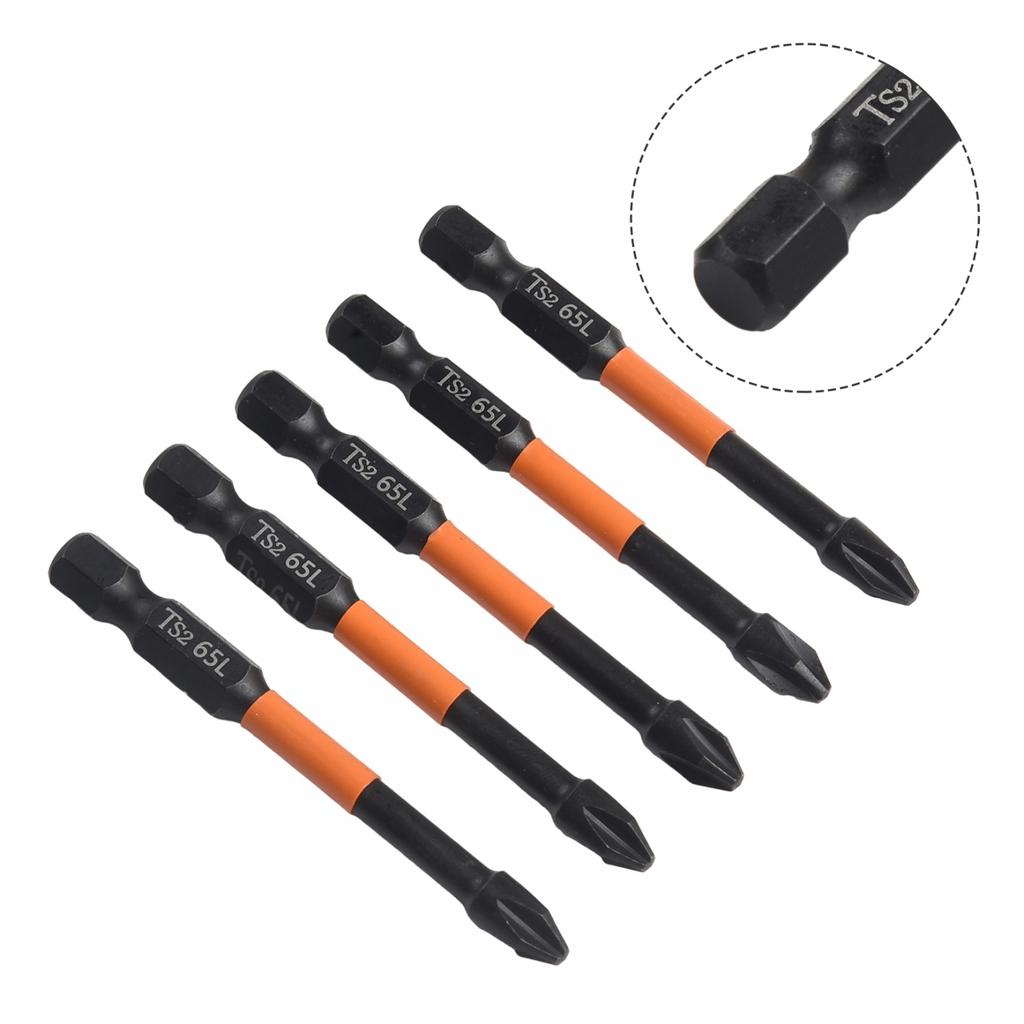 Screwdriver Bit 5 Pcs 62HRC Alloy Steel Cross Screwdriver