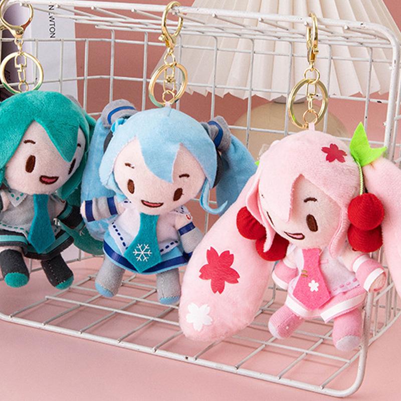 Plush Toys Hatsune Snow Keychains Pendants Bag Decor Dolls Gifts Fan