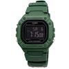 Casio Standard Digital Wristwatch W-218H-3BV for Men and Women, Deep Green, Inverted LCD, Overseas Model [Parallel Import]