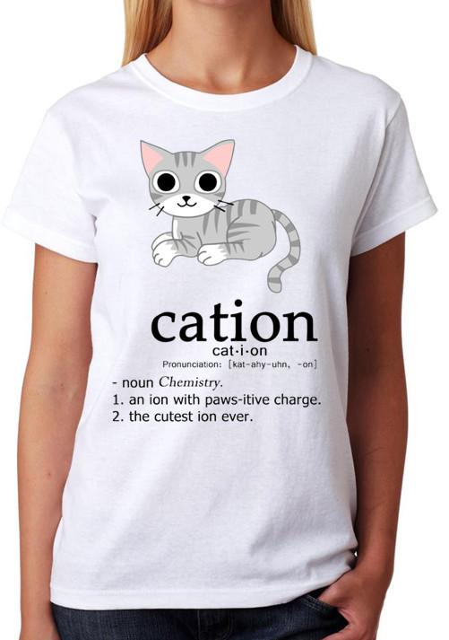 Cat Definition T-Shirt Ladies Fitted Tee Womens Fashion Top XL