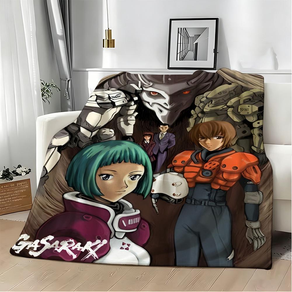 Scifi Mecha Anime G-Gasarakis Throw Lightweight 240G Flannel Blanket Soft Skin-Friendly For Summer Cooling