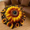 1PC Sunflower Pattern Automatic Open/Close Umbrella with Windproof, 8-Rib Sturdy Canopy, Durable Ribs, Fashionable Design, Outdoor Accessory, Fun Prin