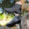 Herren High-Top Wanderschuhe Gestricktes Atmungsaktives Mesh Outdoor Sneaker Männlich Rutschfest Lässige Sportschuhe für Trekking Übung