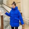 Down Cotton Clothing Women's Winter Small Style Mid-length Small Children's Winter Hooded Wide