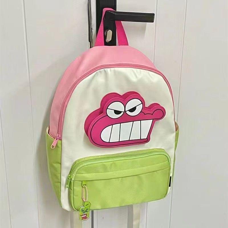 Crayon Shin-chan Cartoon Color Block Backpack – Trendy, Lightweight, Large Capacity Schoolbag