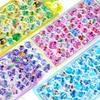 1/4pcs 4 Colors Cute Animal Embossed Gemstone Sticker with Gold Sequin for Scrapbooking Kawaii Aesthetic Material Craft Supplies