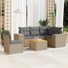VidaXL Garden Lounge Set with Cushions 6 Pcs, Patio Sofas, Patio Furniture Set, Outdoor Furniture, Beige 3257781