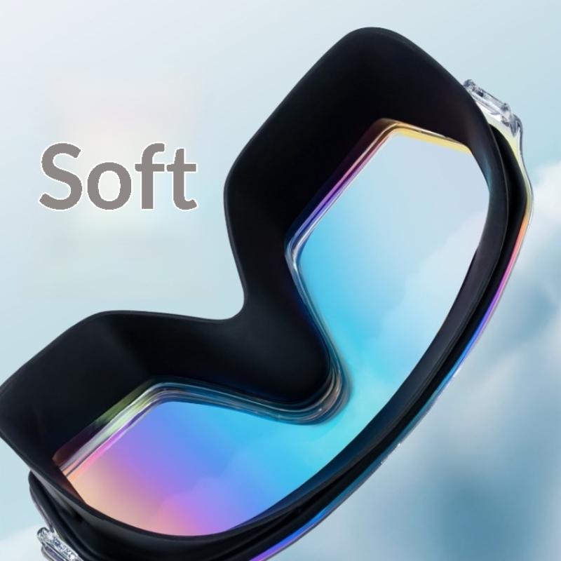 Large Frame Anti Fog Swim Goggles With Ear Plugs Panoramic Wide View Waterproof Swimming Glasses For Adults Pool Beach Water Spo