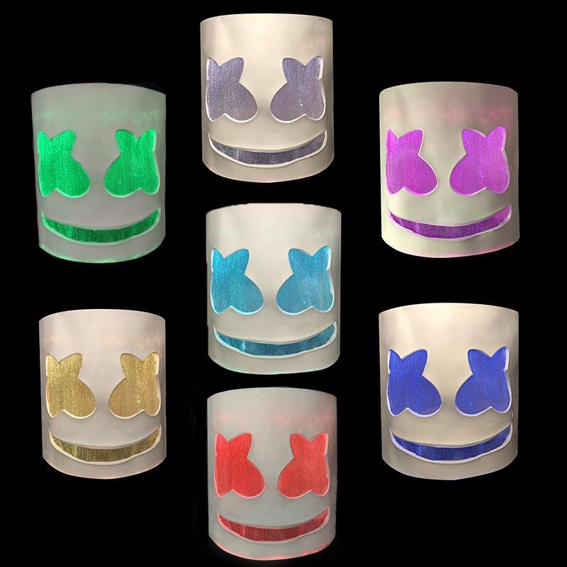 Marshmallow Electronic Music Festival DJ Mask marshmello Same style headgear Music festival live performance mask