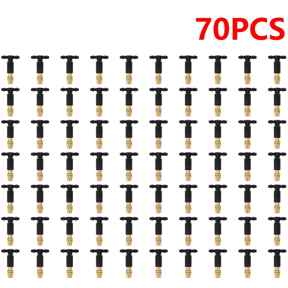 5-100PCS Misting Brass Nozzle 4/7 Dripper Drip Head Garden Irrigation Watering Atomizer Nozzles Adjustable Garden Sprinkler Head